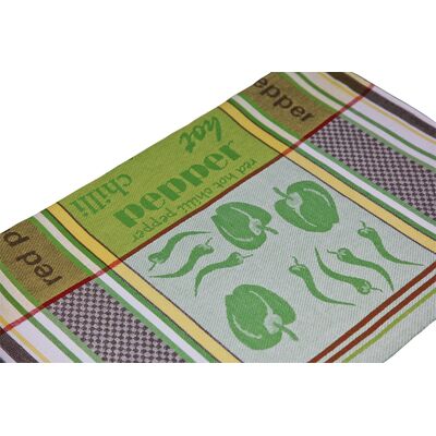 Ściereczka kuchenna Papryczki 70 x 50 Zielony Bawełna TEXPOL