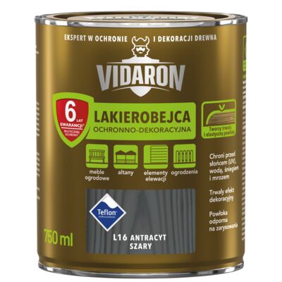 Lakierobejca Ochronno-Dekoracyjna Antracyt Szary L16 0,75 l VIDARON