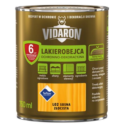 Lakierobejca Ochronno-Dekoracyjna Sosna Złocista L02 0,75 l VIDARON