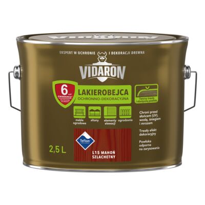 Lakierobejca Ochronno-Dekoracyjna Mahoń Szlachetny L15 2,5 l VIDARON