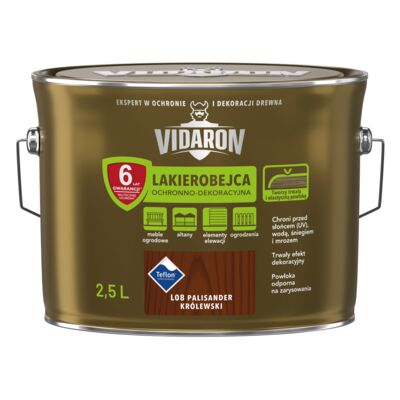 Lakierobejca Ochronno-Dekoracyjna Palisander Królewski L08 2,5 l VIDARON