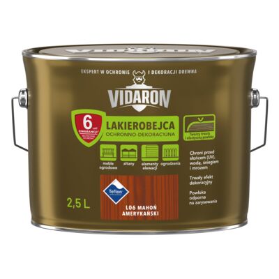 Lakierobejca Ochronno-Dekoracyjna Mahoń Amerykański L06 2,5 l VIDARON