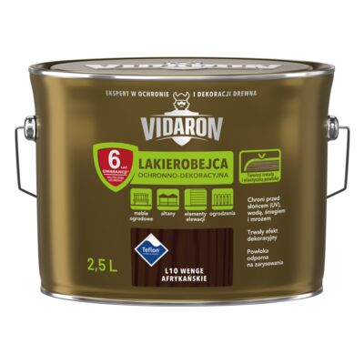 Lakierobejca Ochronno-Dekoracyjna Wenge Afrykańskie L10 2,5 l VIDARON