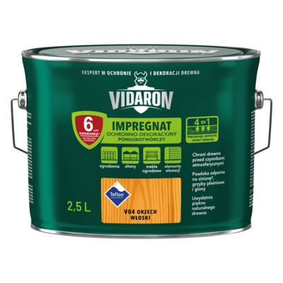 Impregnat Powłokotwórczy Ochronno-Dekoracyjny Orzech Włoski V04 2,5 l VIDARON