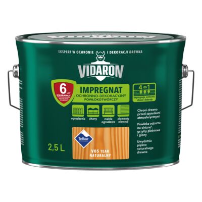 Impregnat Powłokotwórczy Ochronno-Dekoracyjny Teak Naturalny V05 2,5 l VIDARON