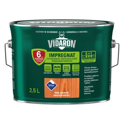 Impregnat Powłokotwórczy Ochronno-Dekoracyjny Mahoń Amerykański V06 2,5 l VIDARON