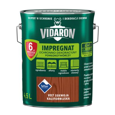 Impregnat Powłokotwórczy Ochronno-Dekoracyjny Sekwoja Kalifornijska V07 4,5 l VIDARON