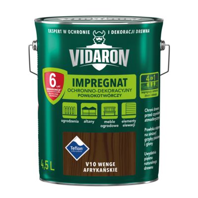 Impregnat Powłokotwórczy Ochronno-Dekoracyjny Wenge Afrykańskie V10 4,5 l VIDARON