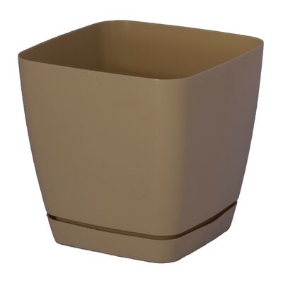 Doniczka TOSCANA 22 cm kwadratowa caffe late