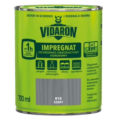 Impregnat Ochronno-Dekoracyjny Ogrodowy R10 szary 0,7l VIDARON