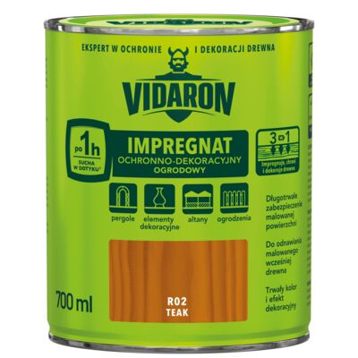 Impregnat Ochronno-Dekoracyjny Ogrodowy R02 Teak 0,7l VIDARON