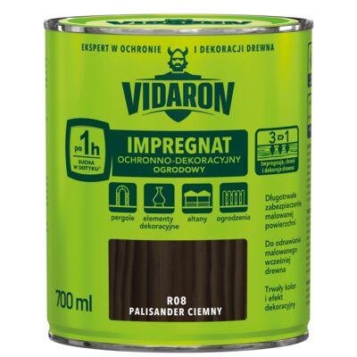 Impregnat Ochronno-Dekoracyjny Ogrodowy R08 Palisander Ciemny 0,7l VIDARON