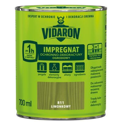 Impregnat Ochronno-Dekoracyjny Ogrodowy R11 limonkowy 0,7l VIDARON