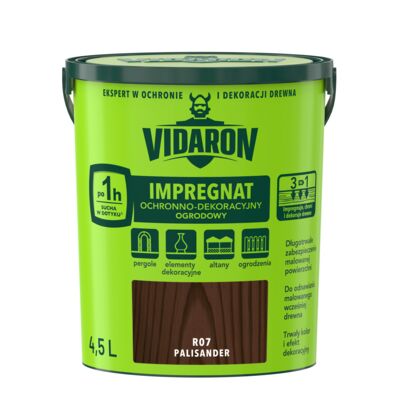 Impregnat Ochronno-Dekoracyjny Ogrodowy R07 Palisander 4,5l VIDARON