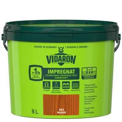 Impregnat Ochronno-Dekoracyjny Ogrodowy R03 Mahoń 9l VIDARON