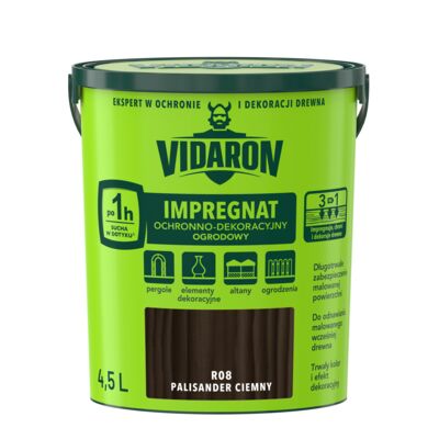 Impregnat Ochronno-Dekoracyjny Ogrodowy R08 Palisander Ciemny 4,5l VIDARON