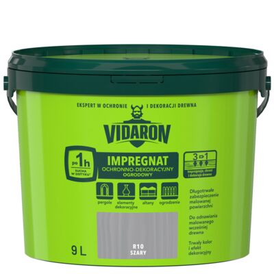 Impregnat Ochronno-Dekoracyjny Ogrodowy R10 szary 9l VIDARON