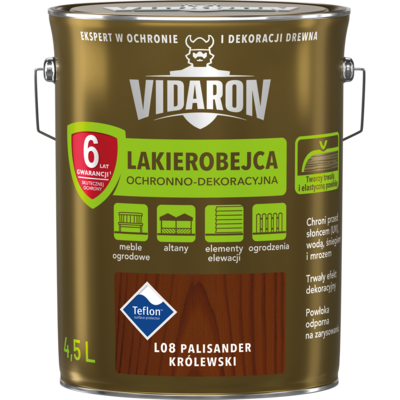 Lakierobejca Ochronno-Dekoracyjna Palisander Królewski L08 4,5 l VIDARON