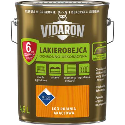 Lakierobejca Ochronno-Dekoracyjna Robinia Akacjowa L03 4,5 l VIDARON