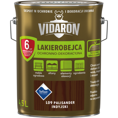 Lakierobejca Ochronno-Dekoracyjna Palisander Indyjski L09 4,5 l VIDARON