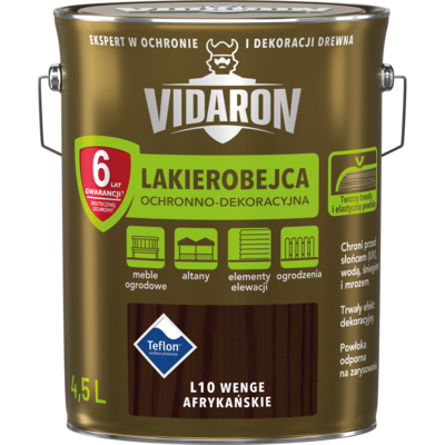 Lakierobejca Ochronno-Dekoracyjna Wenge Afrykańskie L10 4,5 l VIDARON
