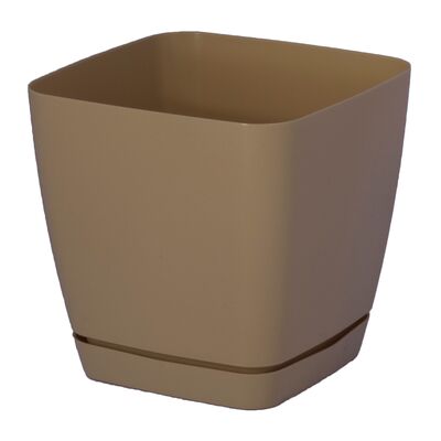 Doniczka TOSCANA 25 cm kwadratowa caffe late