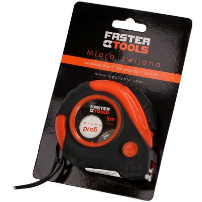 Miara zwijana Profi 5 m x 19 mm FASTER TOOLS