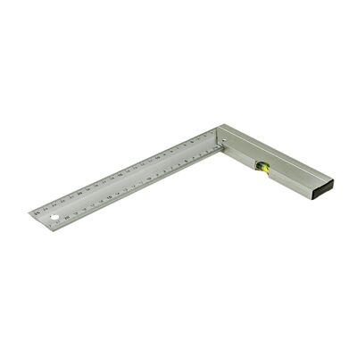 Kątownik aluminiowy z poziomnicą 250 mm FASTER TOOLS