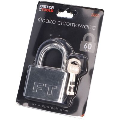 Kłódka chrom 60 mm FASTER TOOLS