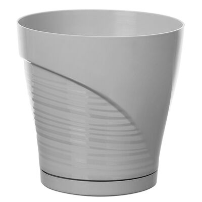 Doniczka Porto z podstawkiem 13 cm szara