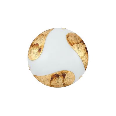 Plafon Art gold E27 2x60W biały, złoty
