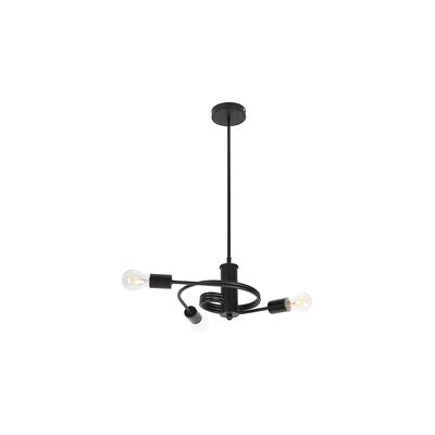 Lampa wisząca Carly LED E27 3x15W czarny matowy