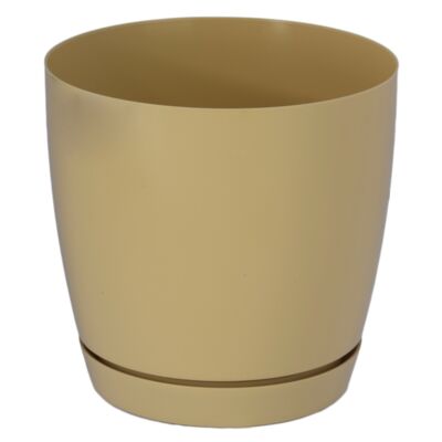 Doniczka TOSCANA 13 cm okrągła beżowy (cafe latte)