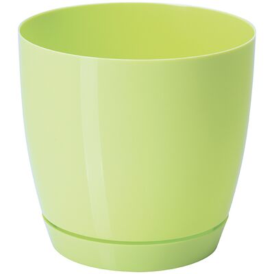 Doniczka TOSCANA 13 cm okrągła pastelowa limonka