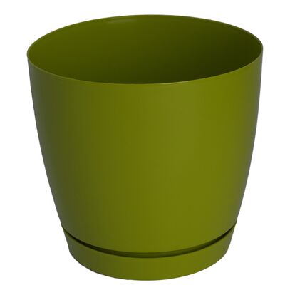 Doniczka TOSCANA 13 cm okrągła zielony oliwkowy