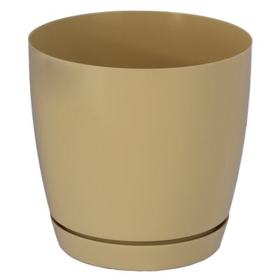 Doniczka TOSCANA 15 cm okrągła beżowy (cafe latte)