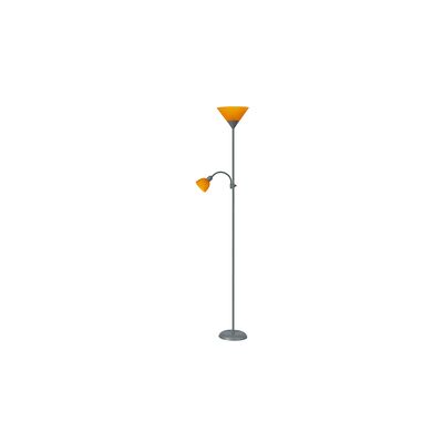 Lampa podłogowa Action srebrna pomarańcz 2 ramienna