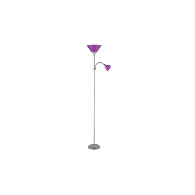 Lampa stojąca Action E27 1x100W E14 1x25W fioletowa