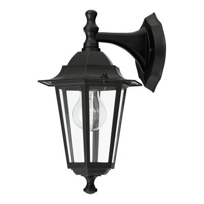 Kinkiet Velence E27/1x60W dolny czarny IP43
