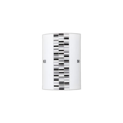 Plafon Domino E27 1x60W czarno-biało-szary