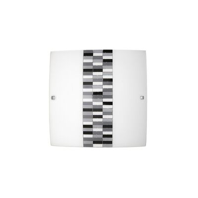 Plafon Domino E27 2x60W czarno-biało-szary