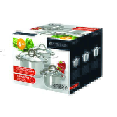 Komplet garnków Berry 6 elementów AMBITION