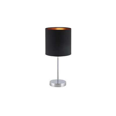 Lampa stołowa Monica E27 1x60W czarny, złoty, chrom