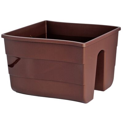 Donica balustradowa FALA 30 cm brąz