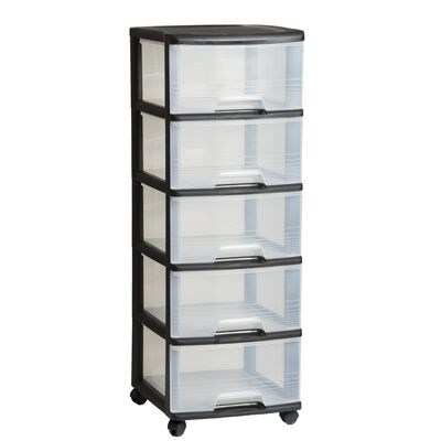 Regał 5 x 20 l czarny