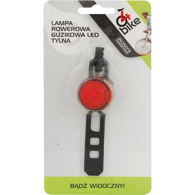 Lampa rowerowa tył LED guzikowa 4bike
