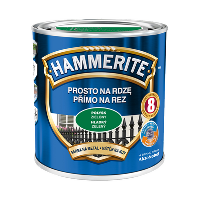 Farba Prosto Na Rdzę Zielony Połysk 0,7 l Hammerite