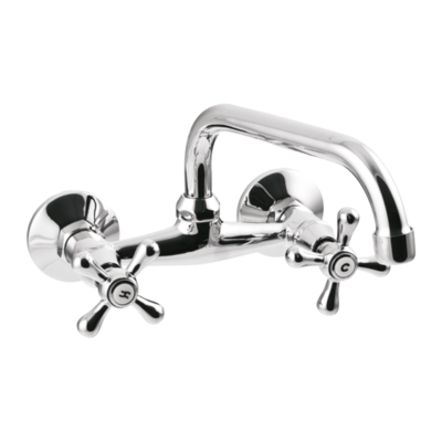 Bateria umywalkowa Roma z wylewką typu U 20 cm chrom Invena