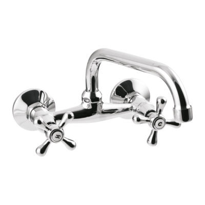 Bateria umywalkowa Roma z wylewką typu U 20 cm chrom Invena