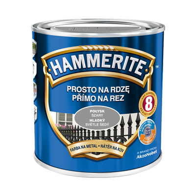 Farba Prosto Na Rdzę Szary Połysk 0,7 l Hammerite
